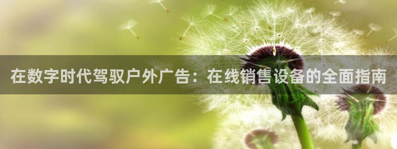 杏宇平台好吗：在数字时代驾驭户外广告：在线销售设备的全面指南