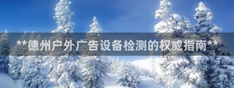 杏宇平台好吗：**德州户外广告设备检测的权威指南**