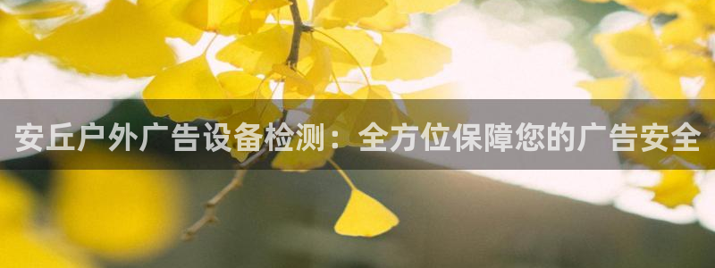 杏宇平台主管：安丘户外广告设备检测：全方位保障您的广告安全