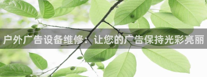 杏宇平台代理怎么样：户外广告设备维修：让您的广告保持光彩亮丽