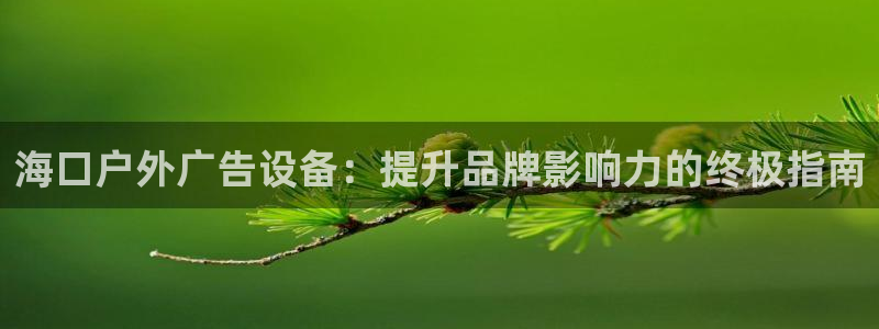 杏宇平台代理怎么样赚钱：海口户外广告设备：提升品牌影响力的终极指南