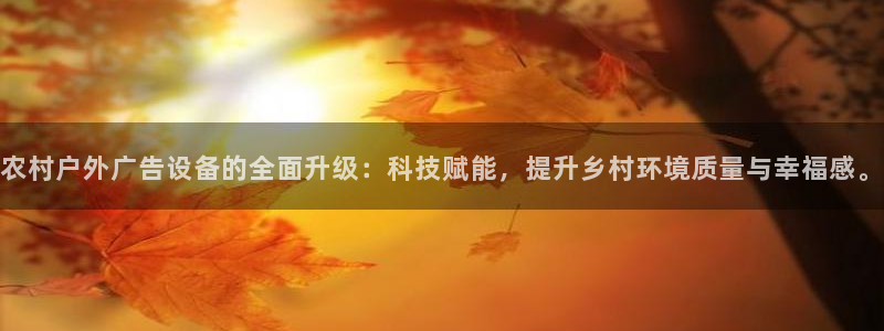 杏宇平台代理怎么样：农村户外广告设备的全面升级：科技赋能，提升乡村环境质量与幸福感。