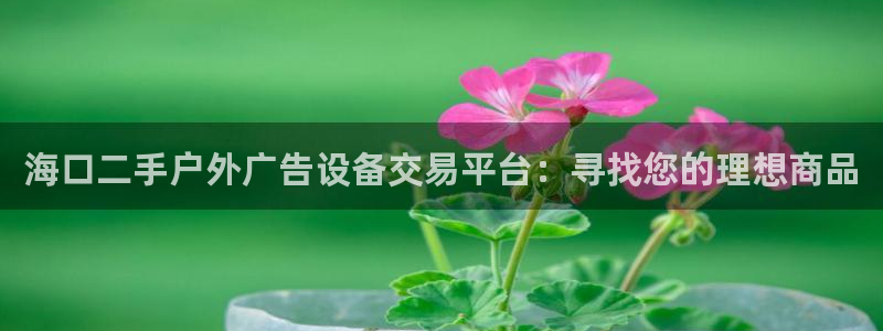 杏宇平台是什么：海口二手户外广告设备交易