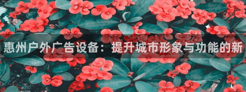杏宇平台代理怎么赚钱快：惠州户外广告设备