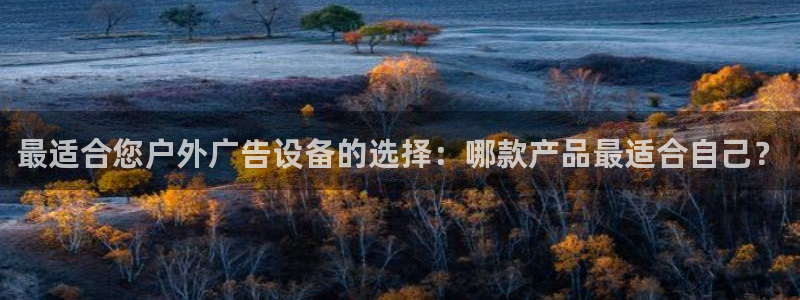 杏宇平台总代理：最适合您户外广告设备的选