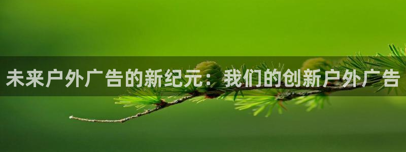 杏宇平台注册地址：未来户外广告的新纪元：我们的创新户外广告