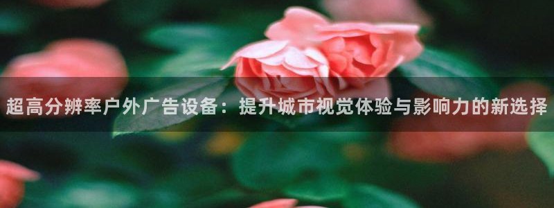 杏宇平台登录步骤是什么：超高分辨率户外广告设备：提升城市视觉体验与影响力的新选择
